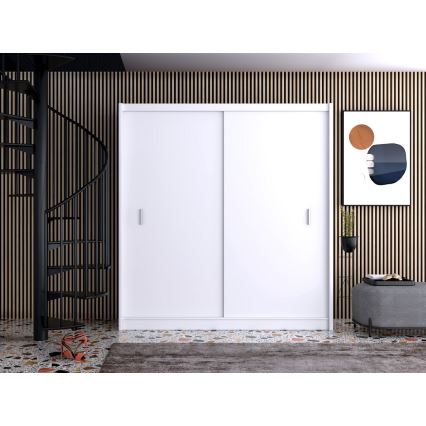 Spinta su stumdomomis durimis SAPHIRA 203x215 cm balta