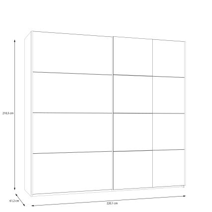 Spinta su veidrodžiu ODEN 220x210 cm smėlinė