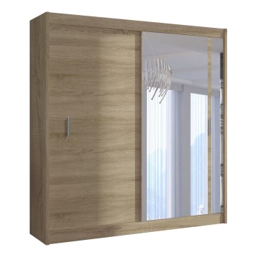 Spinta su veidrodžiu SABRINA 203x215 cm, ąžuolo Sonoma spalvos