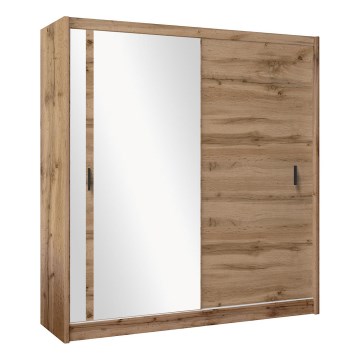 Spinta su veidrodžiu SABRINA 203x215 cm, ąžuolo woltan spalvos