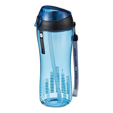 Sportinė gertuvė su šiaudeliu, 550 ml, mėlyna