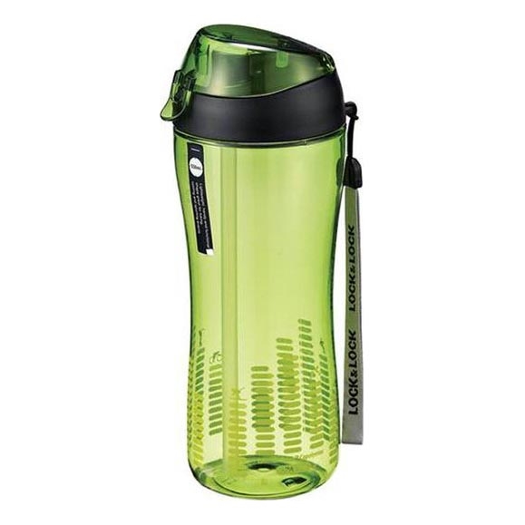 Sportinis buteliukas su šiaudeliu 550 ml žalias