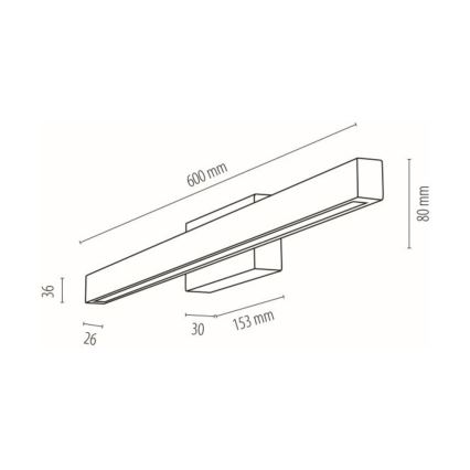 LED Sieninis vonios šviestuvas AQUAVIVA LED/9W/230V 60 cm IP44 ąžuolas – FSC sertifikuota