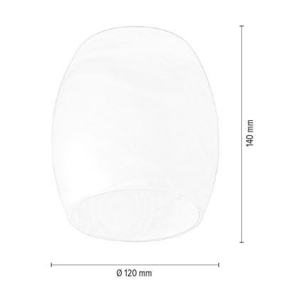 Keičiamas šviestuvo ir sieninio šviestuvo gaubtas PISA E27 diametras 12 cm balta