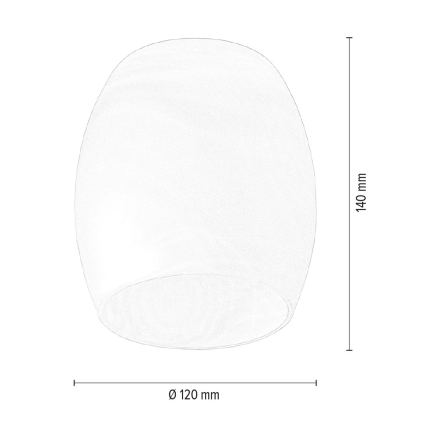 Keičiamas šviestuvo ir sieninio šviestuvo gaubtas PISA E27 diametras 12 cm balta