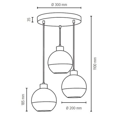 Pakaitinis stiklas LINEA diametras 20 cm