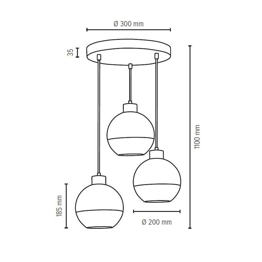 Pakaitinis stiklas LINEA diametras 20 cm