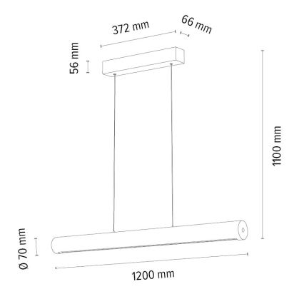LED Reguliuojamas pakabinamas sietynas CONOR LED/34,5W/230V ąžuolas