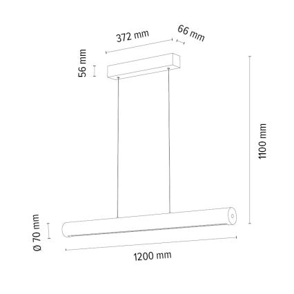 LED Reguliuojamas pakabinamas sietynas CONOR LED/34,5W/230V ąžuolas
