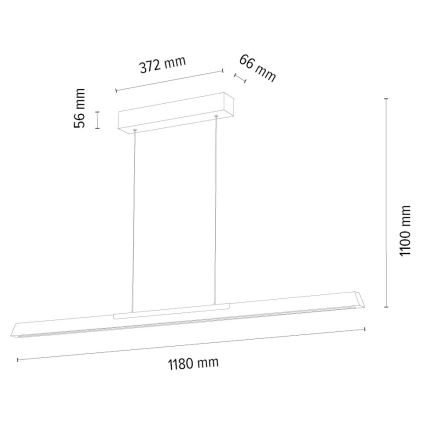 LED Reguliuojamas pakabinamas sietynas JONAS LED/16,5W/230V ąžuolas