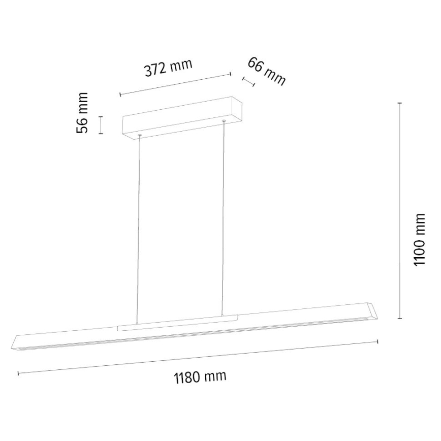 LED Reguliuojamas pakabinamas sietynas JONAS LED/16,5W/230V ąžuolas