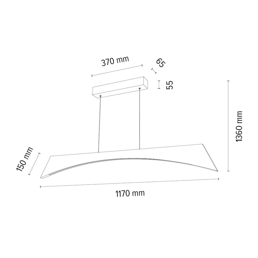 LED Reguliuojamas pakabinamas sietynas ZIAD LED/14W/230V ąžuolas
