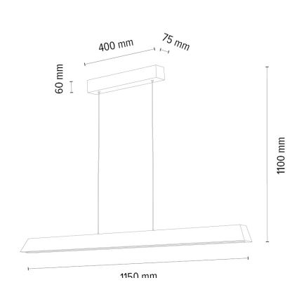 LED Reguliuojamas pakabinamas sietynas DEROTT 3xLED/14W/230V ąžuolas