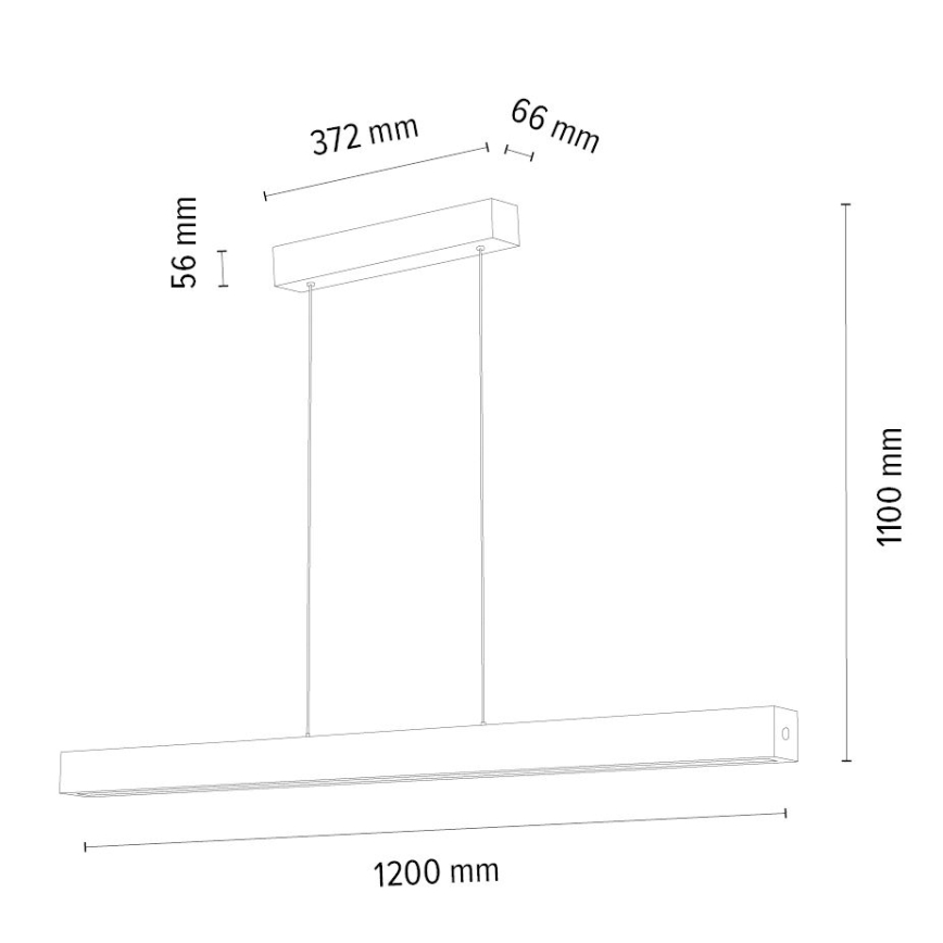 LED Reguliuojamas pakabinamas sietynas LEON 3xLED/18W/230V ąžuolas