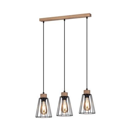 Spot-Light - Pakabinamas sietynas ORAZIO 3xE27/60W/230V ąžuolas