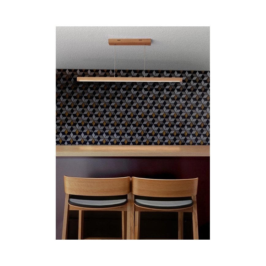 LED Reguliuojamas šviestuvas ant laido SMAL LED/12W/230V ąžuolas