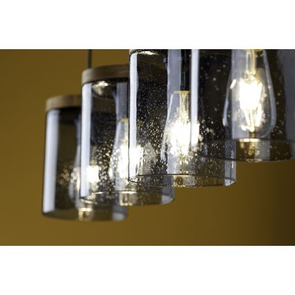 Pakabinamas šviestuvas MONSUN su viela 1xE27/60W/230V, pušies medienos apdaila