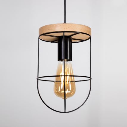 Pakabinamas sietynas NETUNO 1xE27/60W/230V ąžuolas