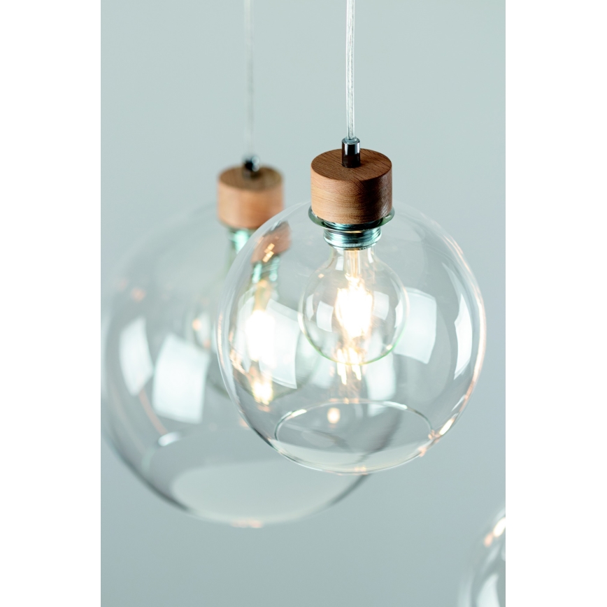 Pakabinamas sietynas LAGUNA 1xE27/60W/230V ąžuolas + FSC sertifikuota