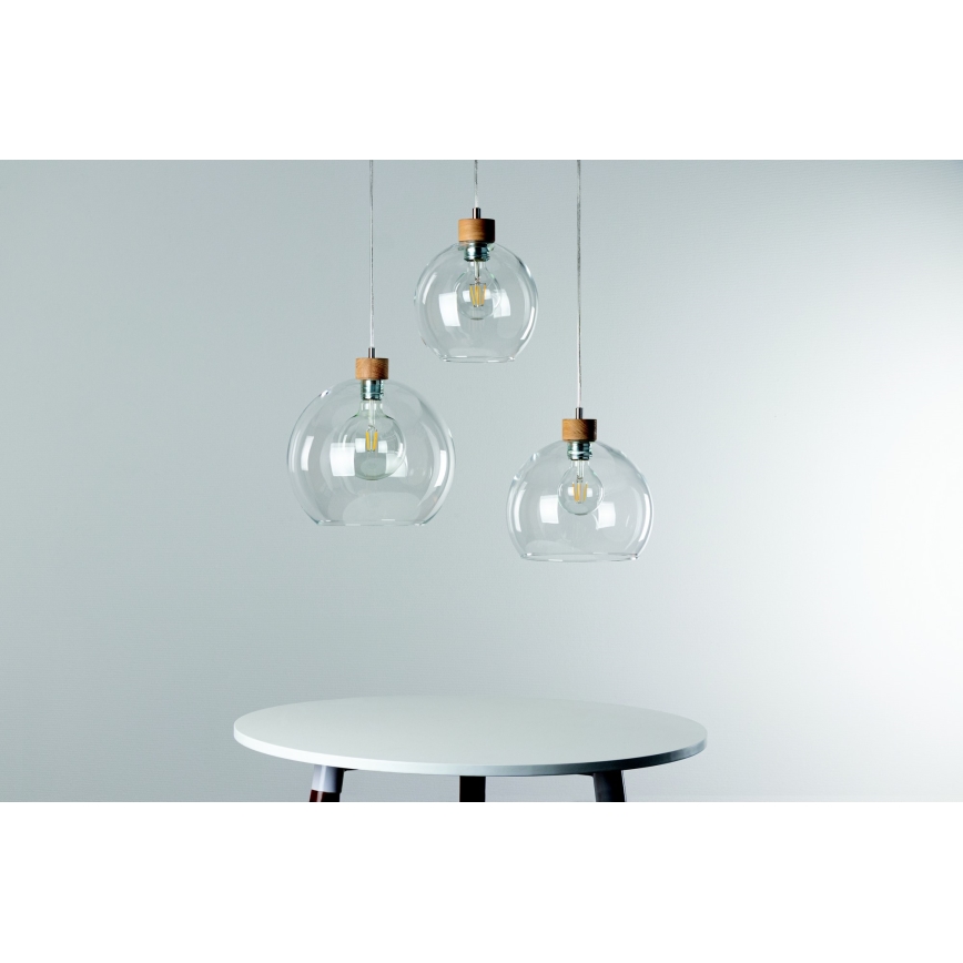 Pakabinamas sietynas LAGUNA 1xE27/60W/230V ąžuolas + FSC sertifikuota