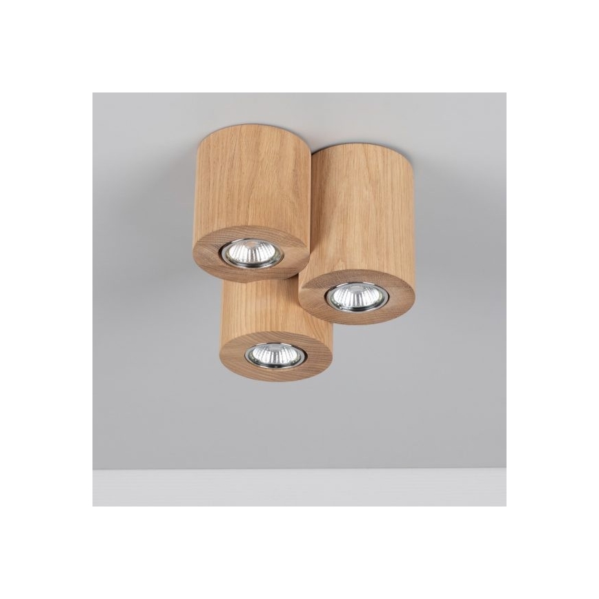 Lubinis šviestuvas WOODDREAM 3xGU10/6W/230V + FSC sertifikuota