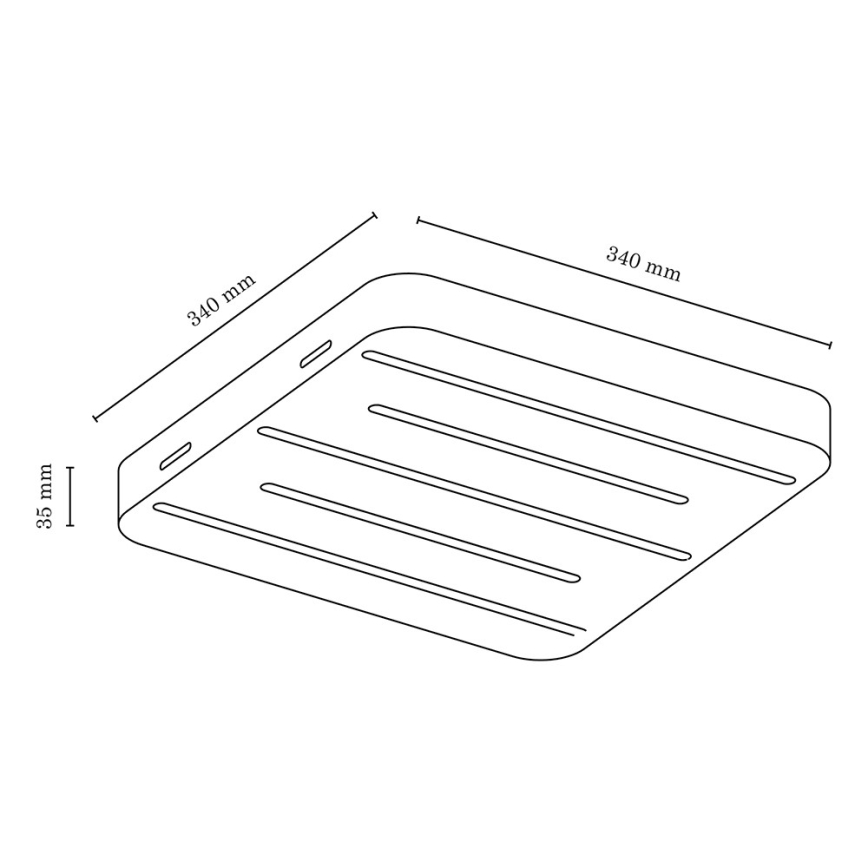 LED lubinis šviestuvas NEELE LED/19,5W/230V ąžuolas