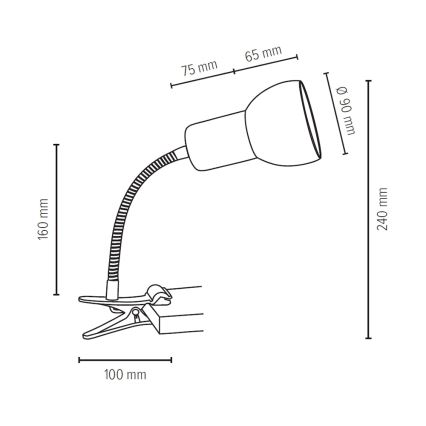 Lempa su spaustuku SVENDA 1xE27/60W/230V ąžuolas