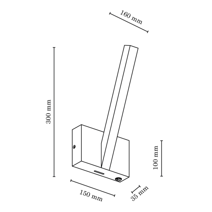 LED sieninis šviestuvas LINUS LED/3W/230V ąžuolas