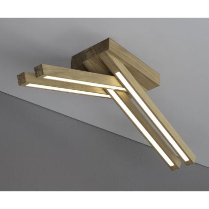 LED paviršinis šviestuvas LINUS 4xLED/4,5W/230V matinio ąžuolo