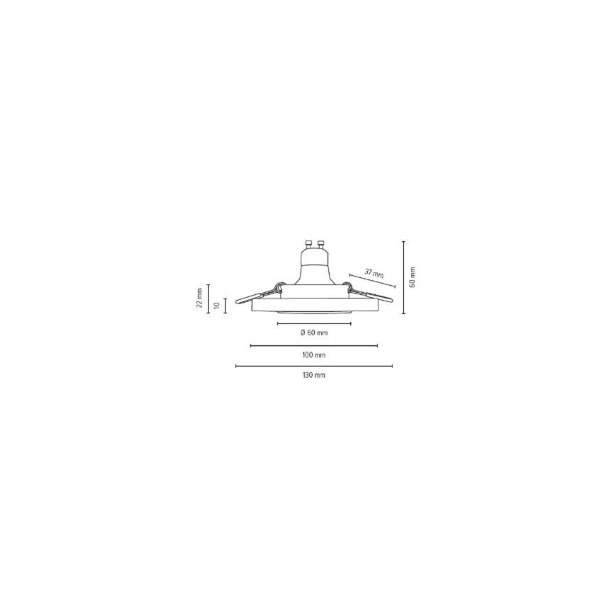 LED įmontuojamas šviestuvas VITAR 1xGU10/5W/230V CRI 90 betonas