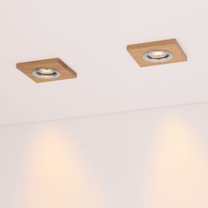 LED įleidžiamas lubinis šviestuvas VITAR 1xGU10/5W/230V CRI 90 ąžuolas – FSC sertifikuota