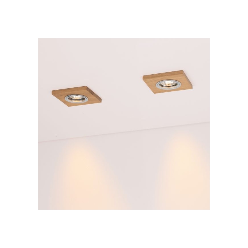 LED įleidžiamas lubinis šviestuvas VITAR 1xGU10/5W/230V CRI 90 ąžuolas – FSC sertifikuota