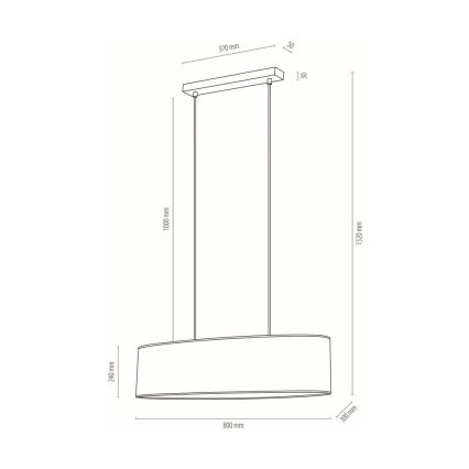 Pakabinamas sietynas BOHO 2xE27/40W/230V ąžuolas + FSC sertifikuota