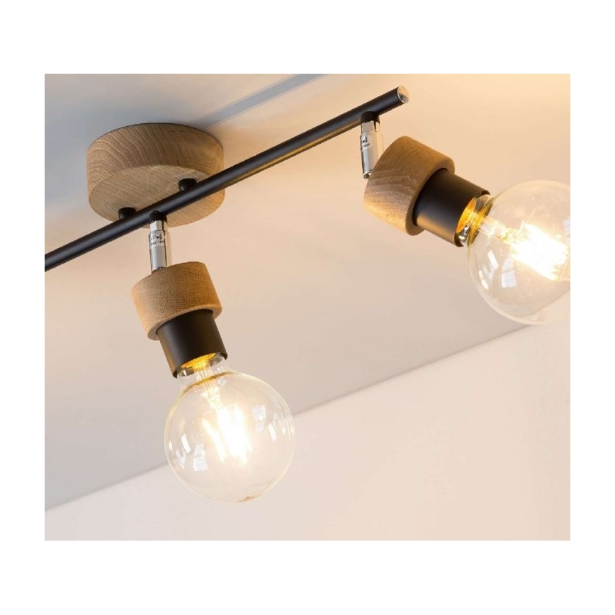 Akcentinis šviestuvas MARJOLAINE 3xE27/25W/230V ąžuolas + FSC sertifikuota