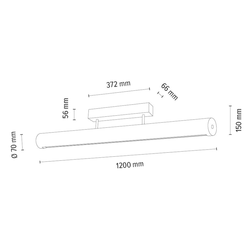 LED Pritemdomas lubinis šviestuvas CONOR LED/34,5W/230V ąžuolas