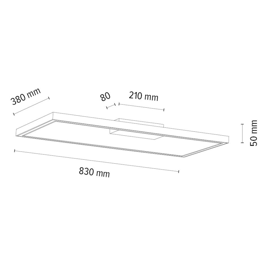 LED Pritemdomas lubinis šviestuvas RAMME LED/34W/230V ąžuolas