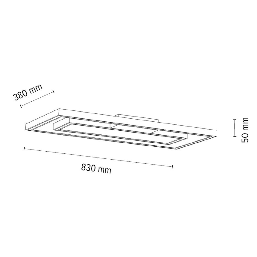 LED Pritemdomas lubinis šviestuvas RAMME 2xLED/28,5W/230V ąžuolas
