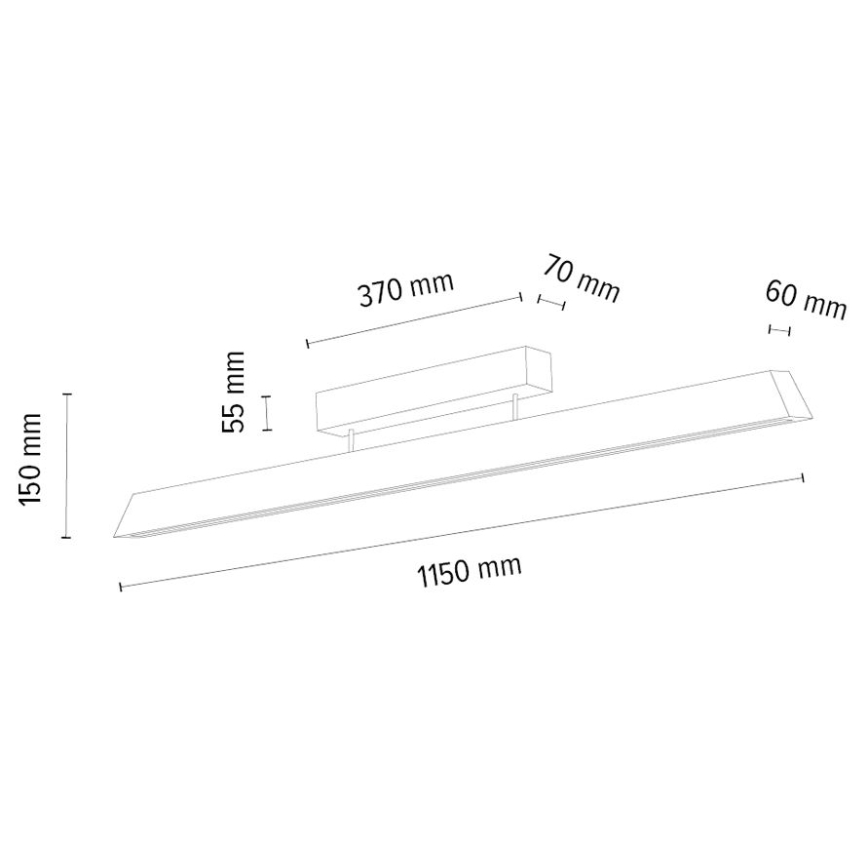 LED Pritemdomas tvirtinamas sietynas DEROTT 3xLED/14W/230V ąžuolas