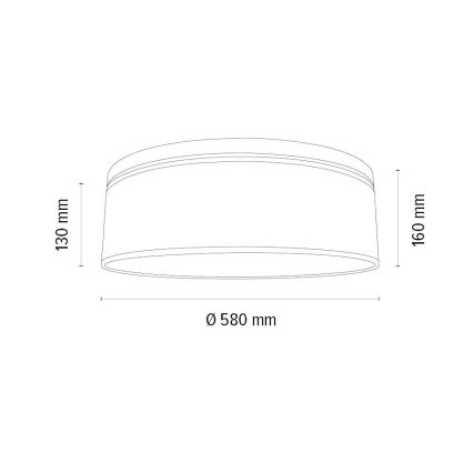 Lubinis šviestuvas BENITA 4xE27/25W/230V diametras 58 cm balta/ąžuolas