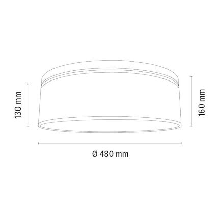 Lubinis šviestuvas BOHO 3xE27/25W/230V diametras 48 cm ąžuolas