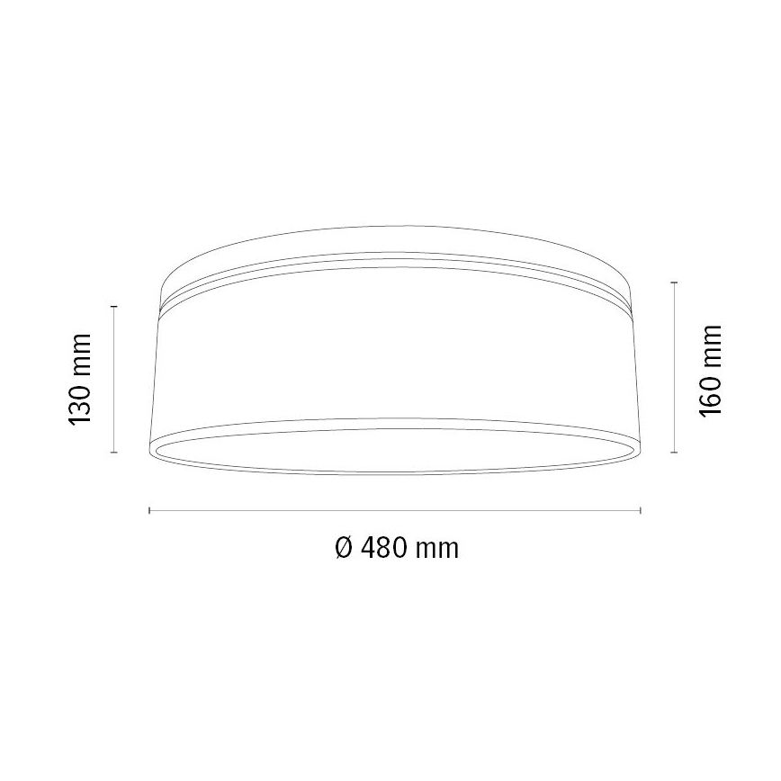 Lubinis šviestuvas BOHO 3xE27/25W/230V diametras 48 cm ąžuolas