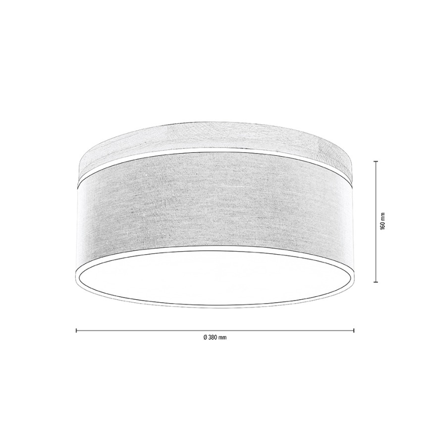 Lubinis šviestuvas BOHO 2xE27/25W/230V skersmuo 38 cm ąžuolas