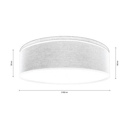 Lubinis šviestuvas BOHO 3xE27/25W/230V diametras 48 cm ąžuolas