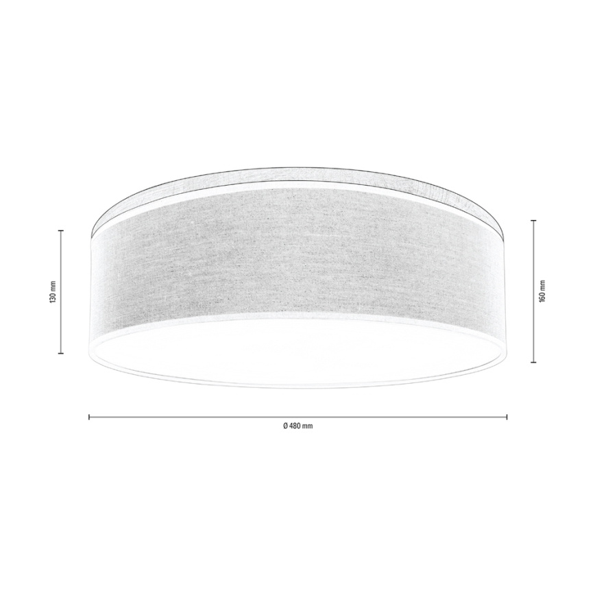 Lubinis šviestuvas BOHO 3xE27/25W/230V diametras 48 cm ąžuolas