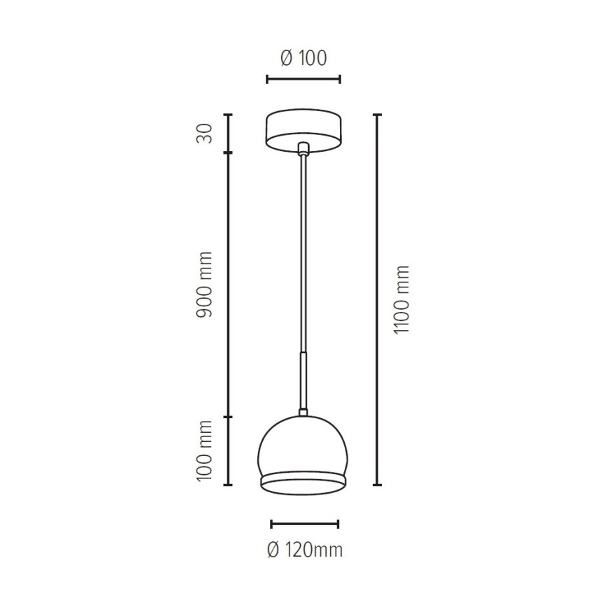 LED Pakabinamas sietynas BALL WOOD 1xGU10/5W/230V matinio ąžuolo