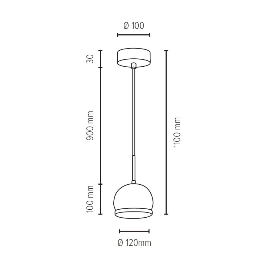 LED Pakabinamas sietynas BALL WOOD 1xGU10/5W/230V matinio ąžuolo