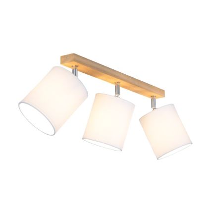 Taškinis šviestuvas APRILLIA 3xE27/25W/230V ąžuolas balta