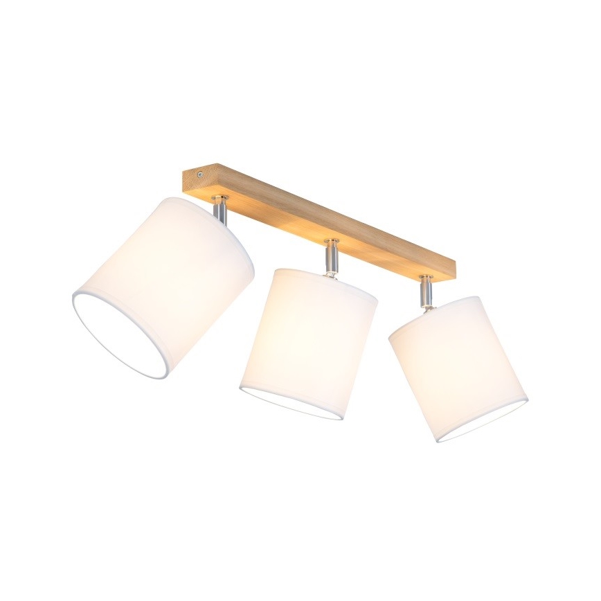 Taškinis šviestuvas APRILLIA 3xE27/25W/230V ąžuolas balta