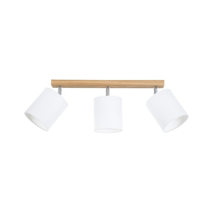 Taškinis šviestuvas APRILLIA 3xE27/25W/230V ąžuolas balta