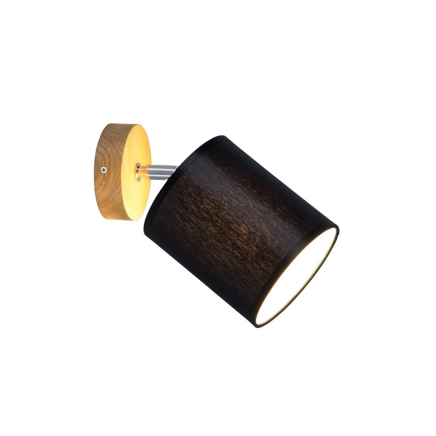 Sieninis taškinis šviestuvas APRILLIA 1xE27/25W/230V ąžuolas juodas